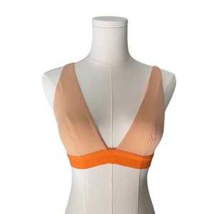 Orange and peach bra